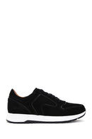 Men's Black Suede Leather Sneaker | Derimod