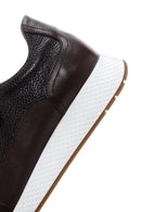 Men's Brown Thick Sole Leather Casual Sneaker | Derimod