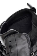 Male Black Zip Closure Leather Sport Boots | Derimod