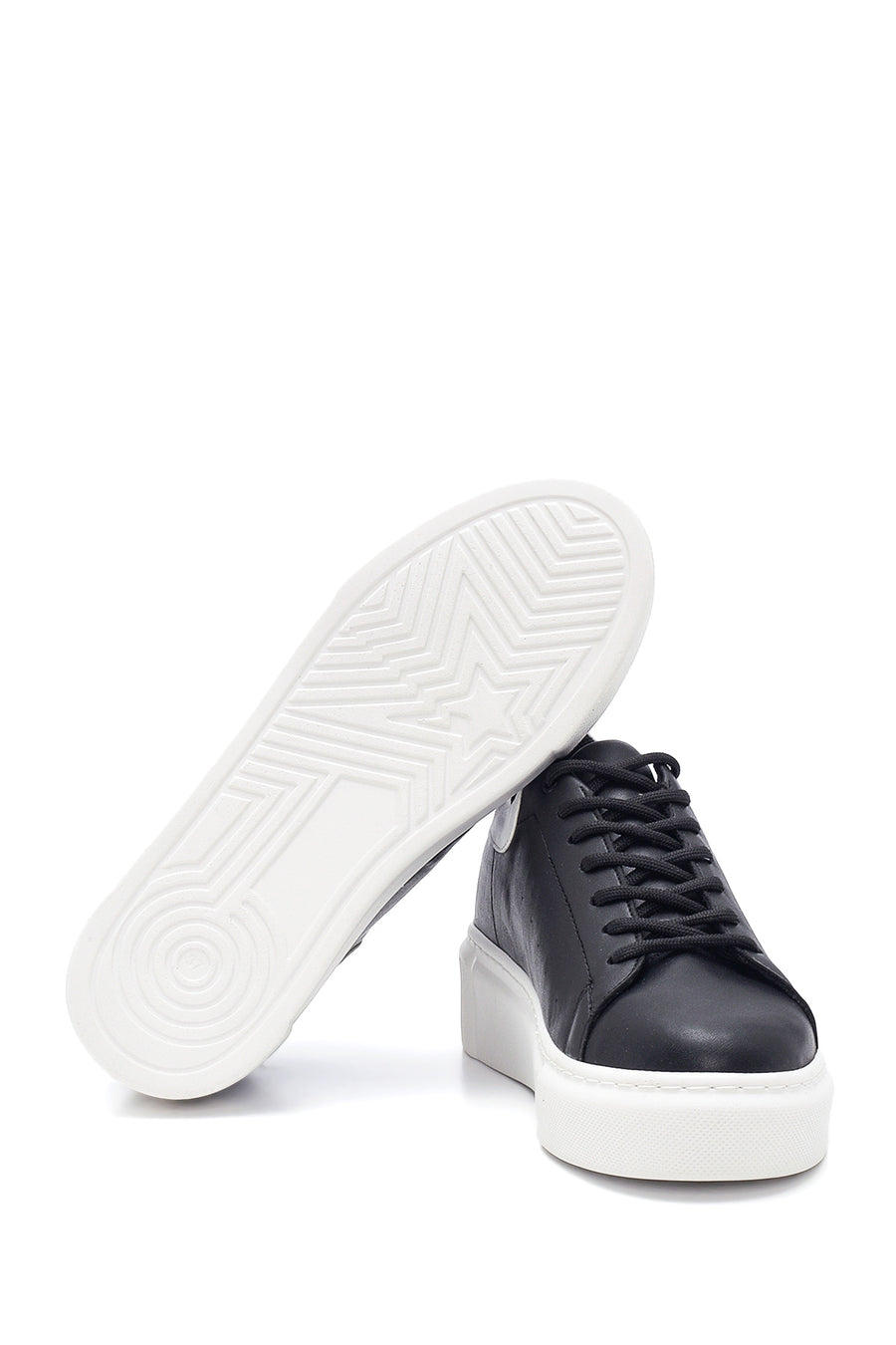 Kadın Siyah Kalın Tabanlı Sneaker