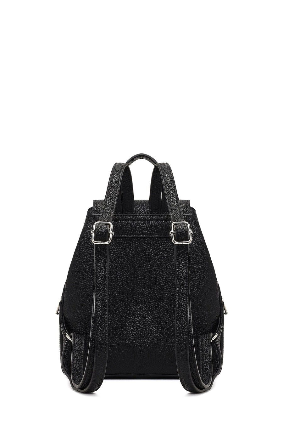 Women's Black Printed Backpack