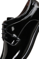 Men's Black Laced Patent Leather Classic Shoes | Derimod