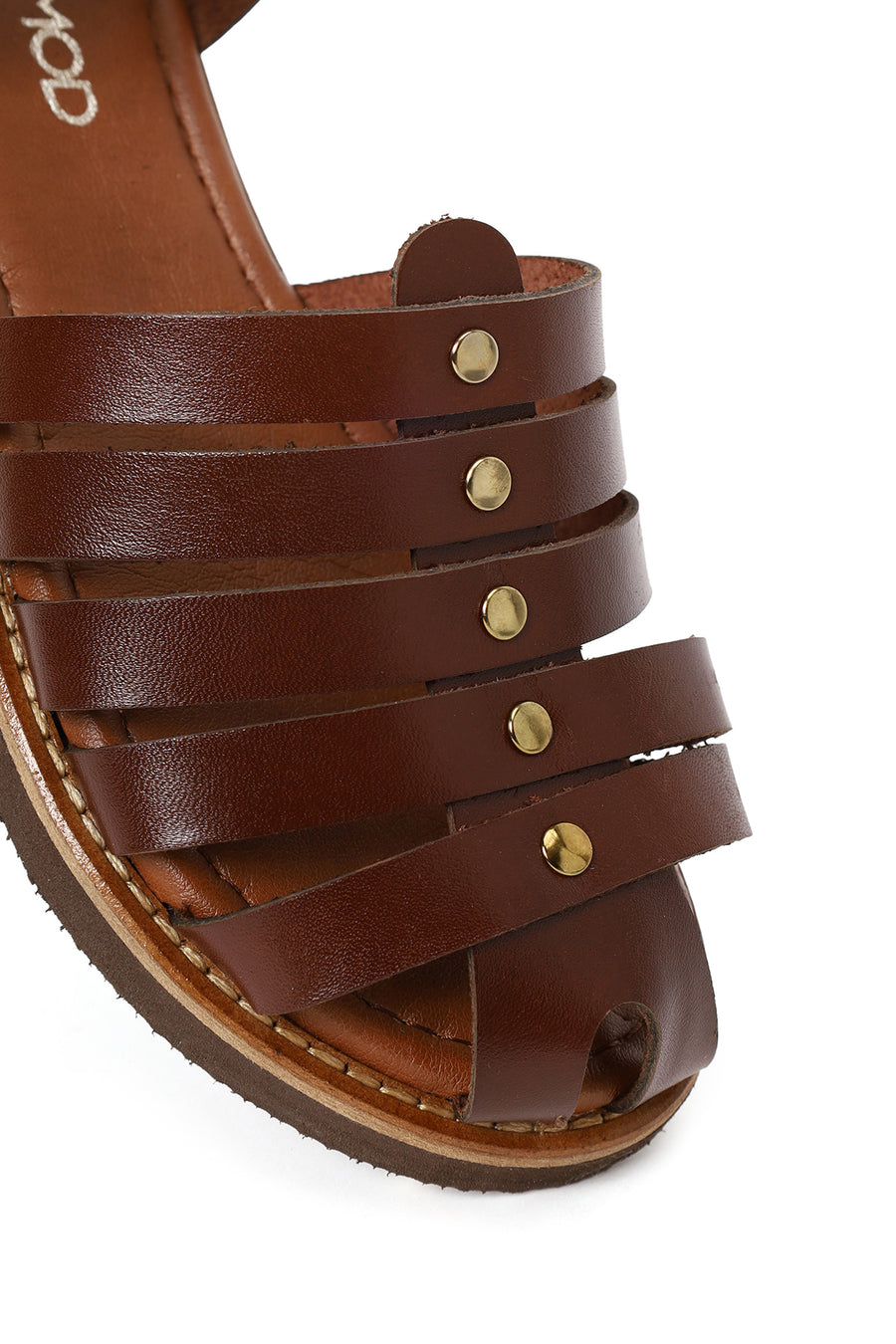 Woman Brown Buckled Leather Bodrum Sandal