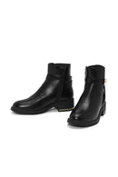 Women's Black Zippered Buckle Detailed Boots | Derimod