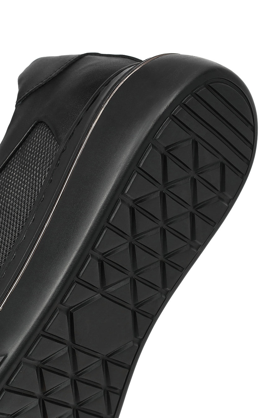 Male Black Lace-Up Leather Sneaker