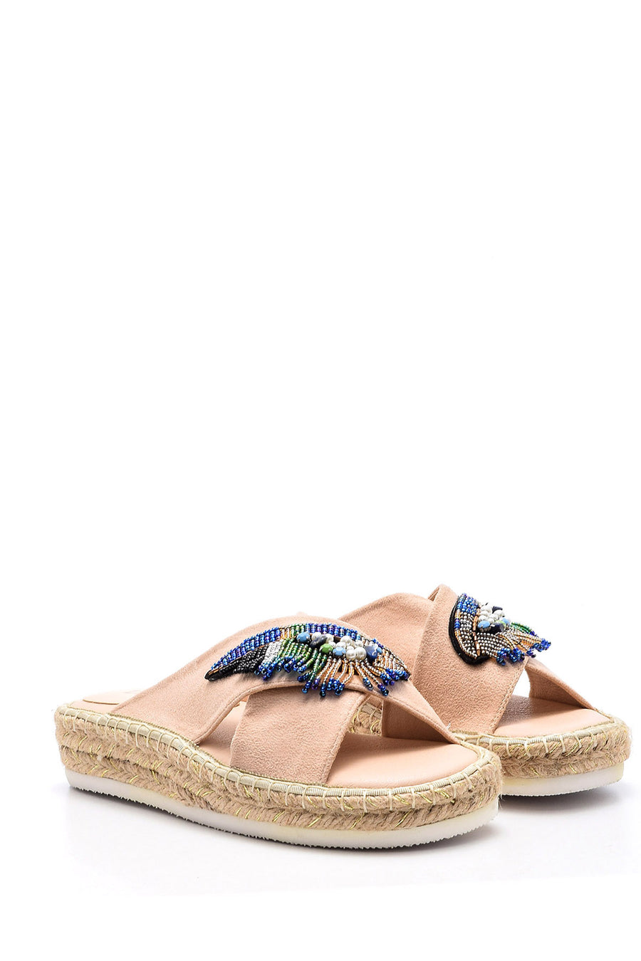 Kadın İncili Espadril Terlik