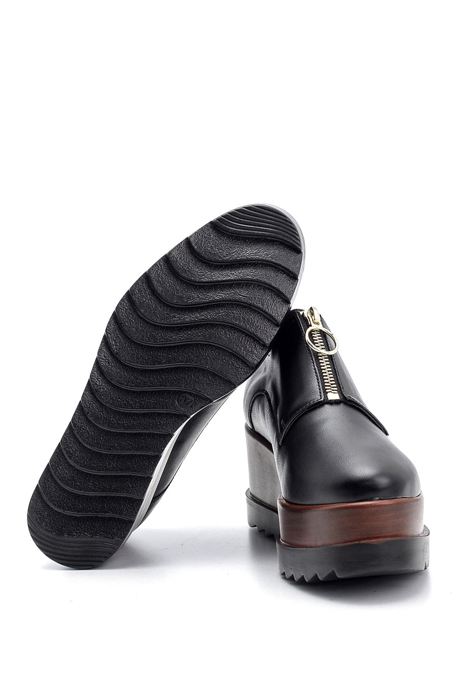 Women's High-Sole Zipper Shoes