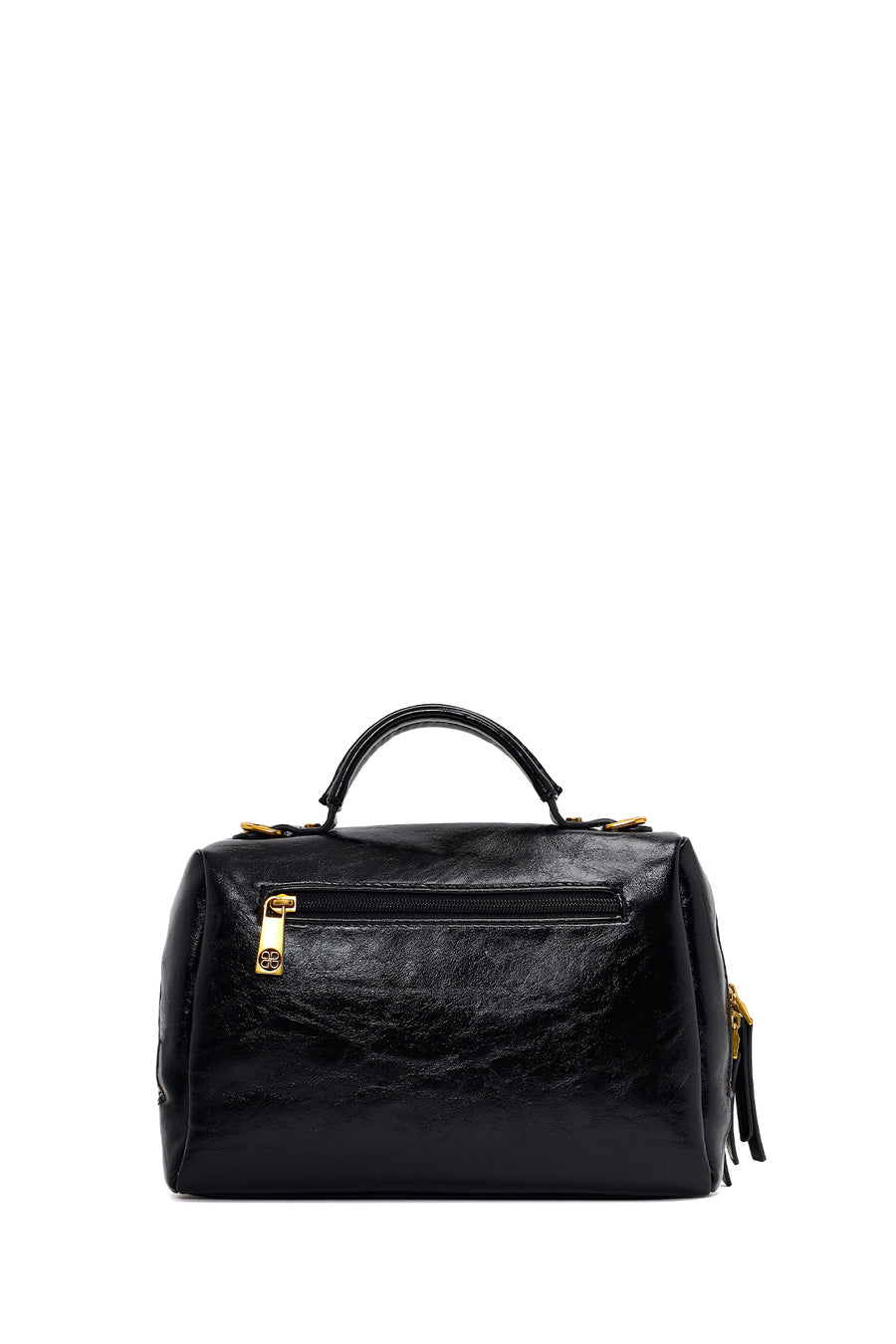 Woman Black Long-Strap Crossbody Bag