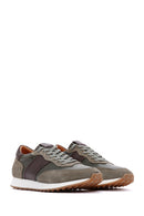 Men's Khaki Leather Suede Detailed Sneaker | Derimod