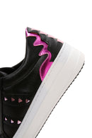 Women's Black Patterned Sneaker | Derimod