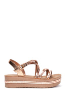 Women's Pink Ankle Strap Thick Soled Sandals | Derimod