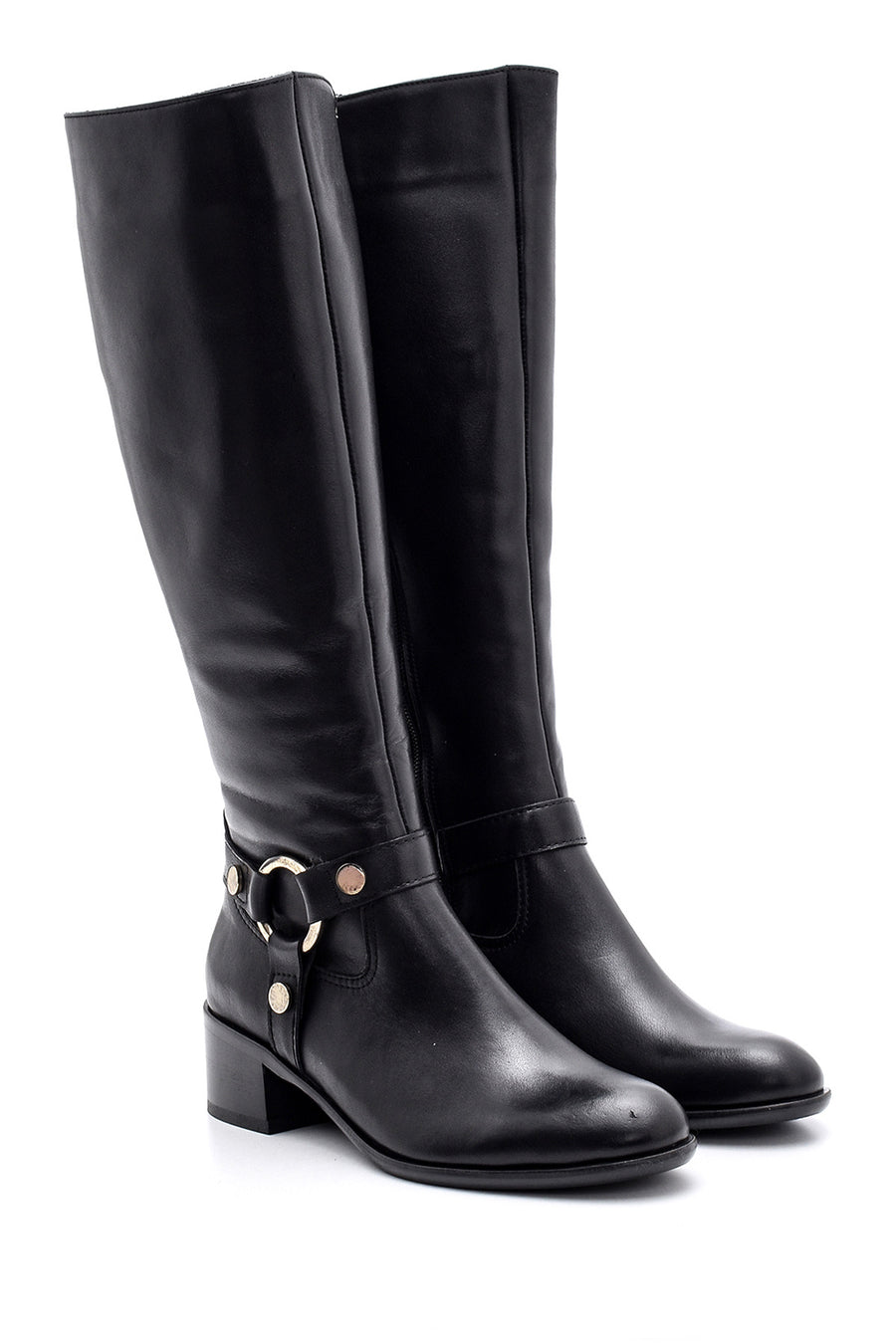 Women's Accessory Detailed Leather Boots