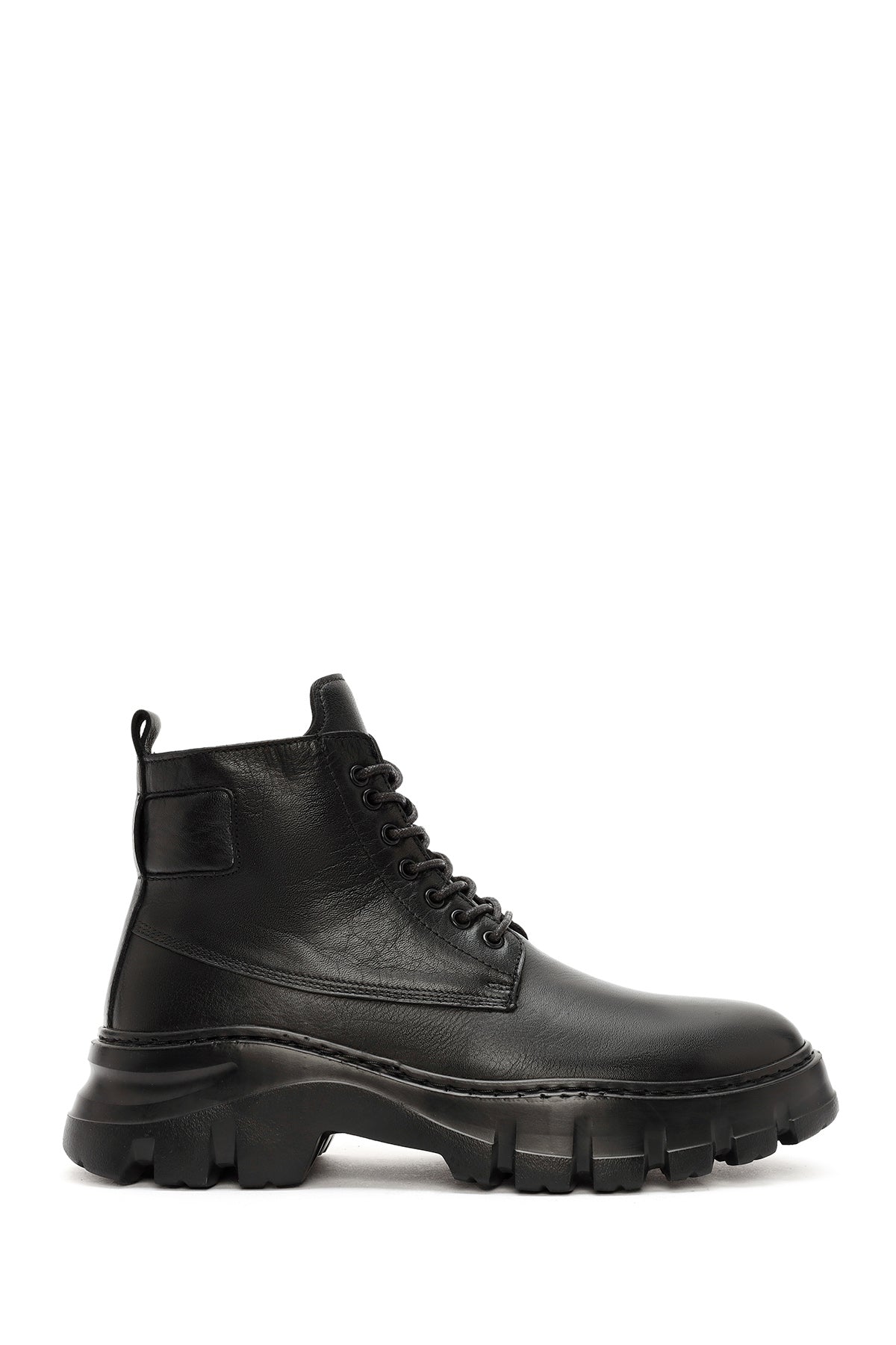 Men's Black Lace-Up Leather Casual Boots 24WFD641818 | Derimod