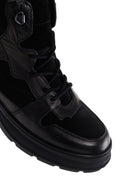 Men's Black Suede Detailed Casual Leather Boots | Derimod