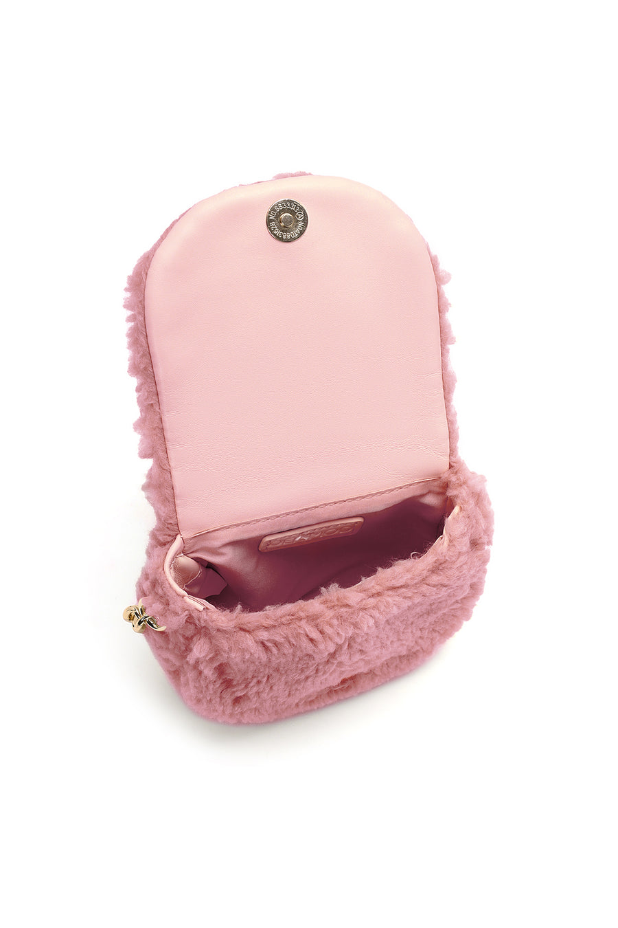Kadın Pembe Peluş Mini Çapraz Çanta