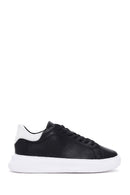 Men's Black Leather Thick Soled Sneaker | Derimod