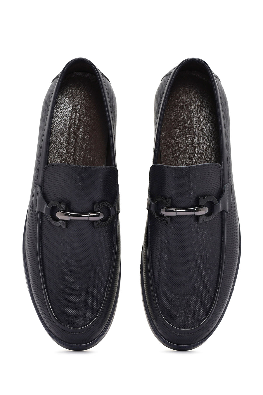 Men's Navy Blue Leather Casual Loafer