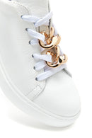 Women's Leather Buckle Detailed Sneaker | Derimod