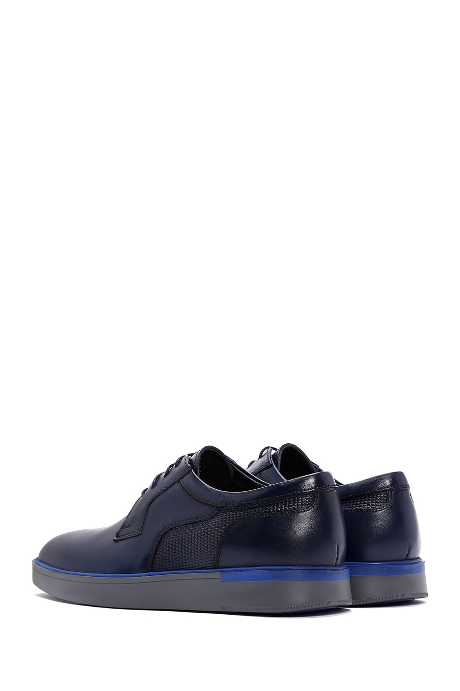 Men's Navy Blue Leather Casual Shoes