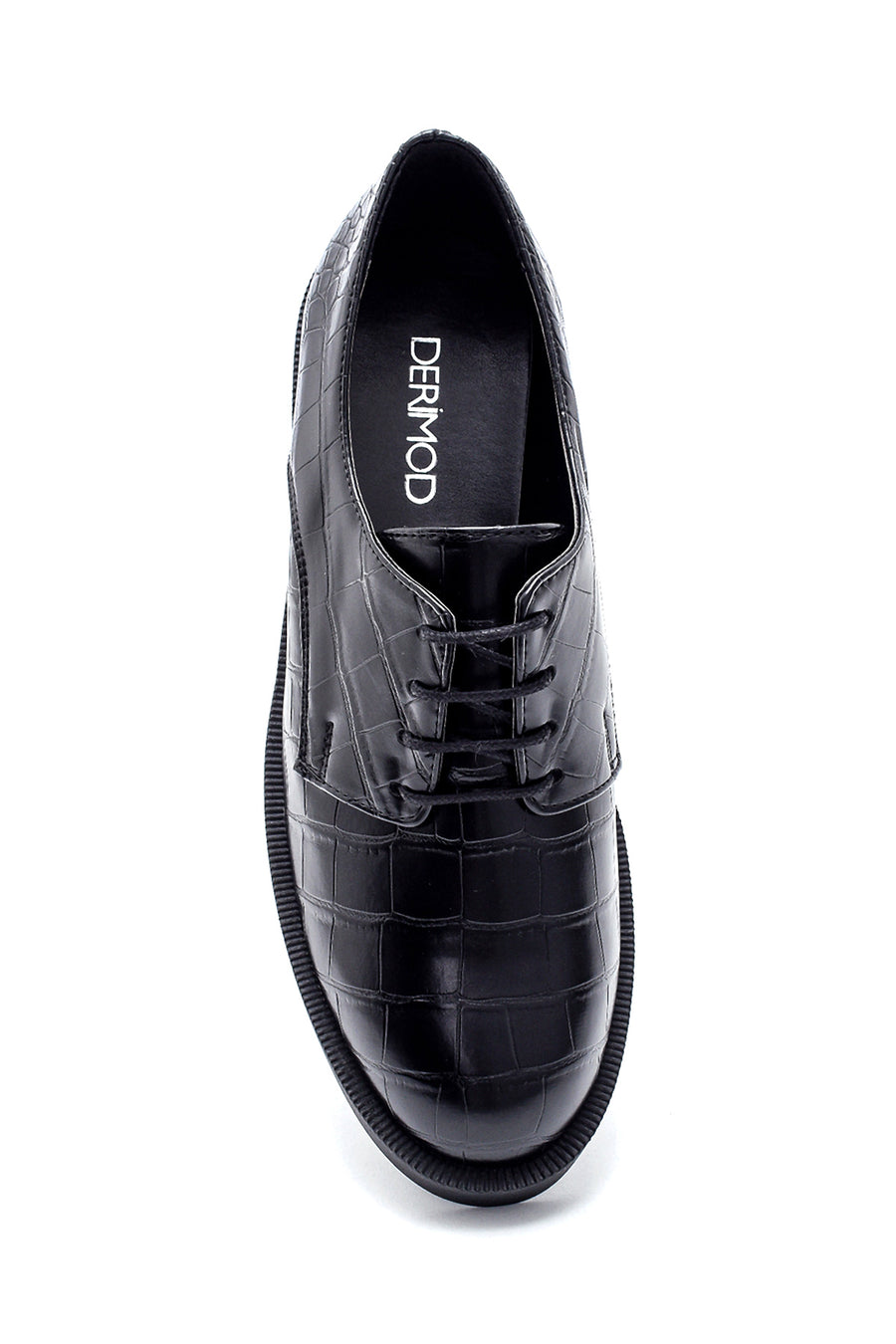 Women's Crocodile Patterned Masculine Shoes