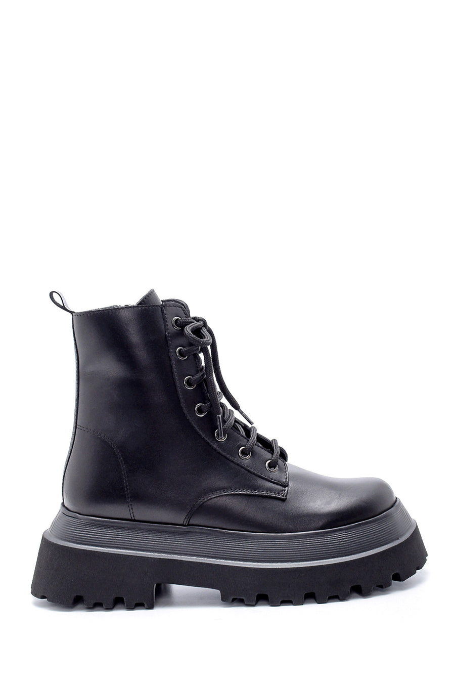 Women's Leather High-Sole Boots 20WFD241618 | Derimod
