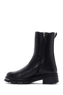 Women's Black Leather Chelsea Boots | Derimod