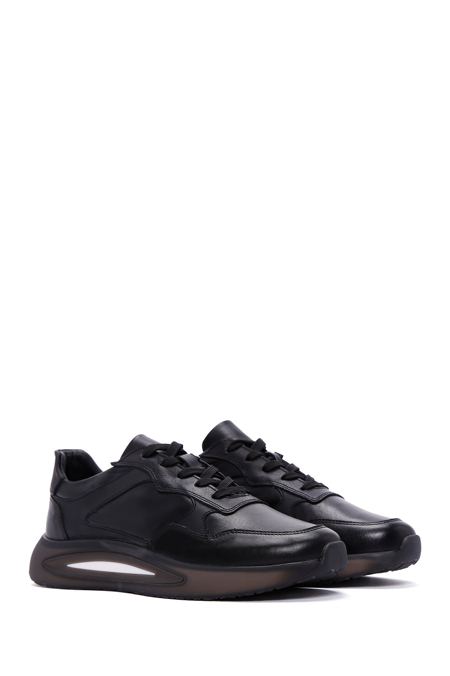 Men's Black Leather Sneaker