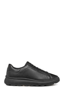 Geox Men's Black Spherica Ec4.1 Lace-Up Leather Sneakers | Derimod