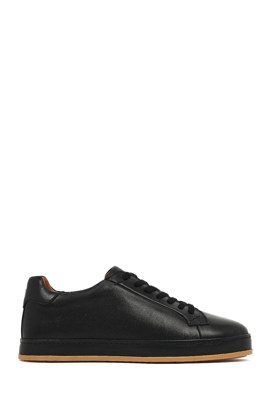 Men's Black Lace-up Leather Sneaker 26SFD631218 | Derimod