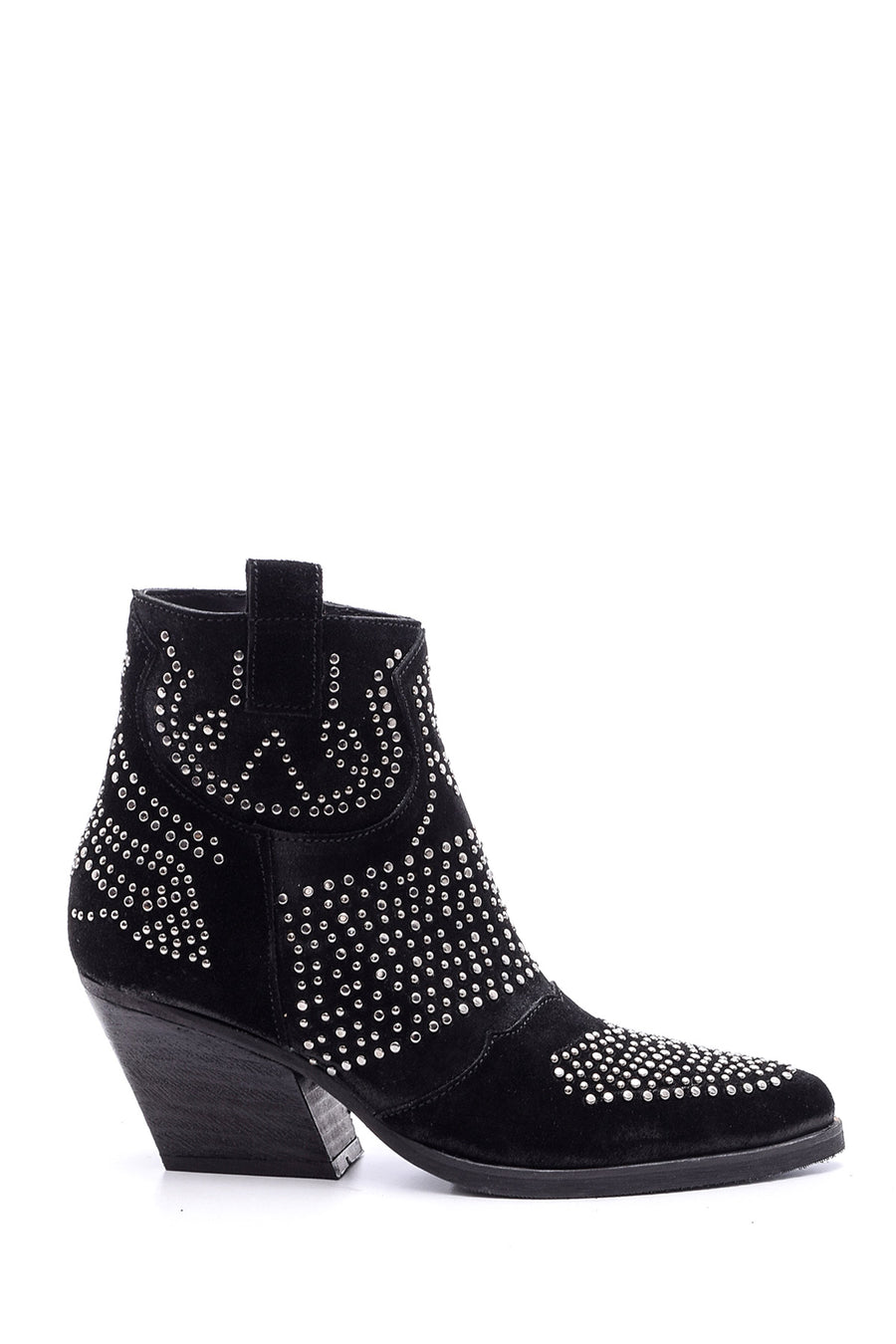 Women's Studded Suede Leather Boots 19WFD222910 | Derimod