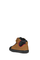 Geox Baby Boy Tan Gisli Toddler Banded Nubuck Leather Sneaker | Derimod