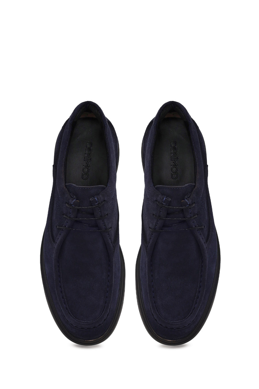 Male Navy Lace-up Suede Casual Shoes