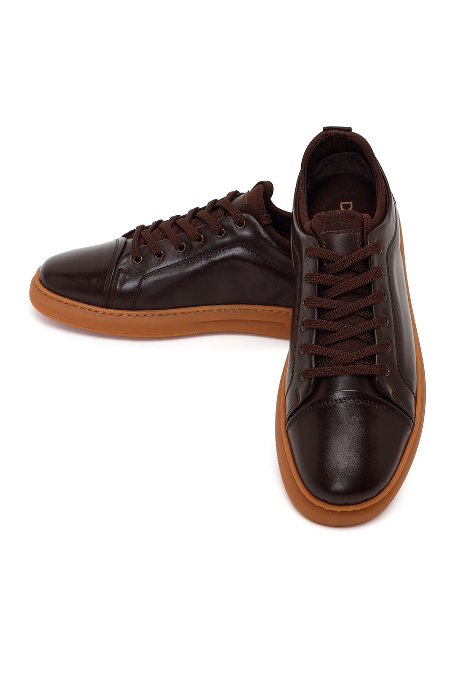 Male Brown Lace-up Leather Sneaker