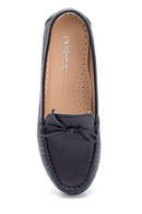 Women's Leather Bow Detailed Loafer | Derimod