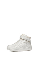 Geox Girls White Lace-Up Washiba Lace-Up Ankle Sneakers | Derimod