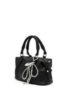 Women's Black Long Strap Charm Mini Shoulder Bag | Derimod