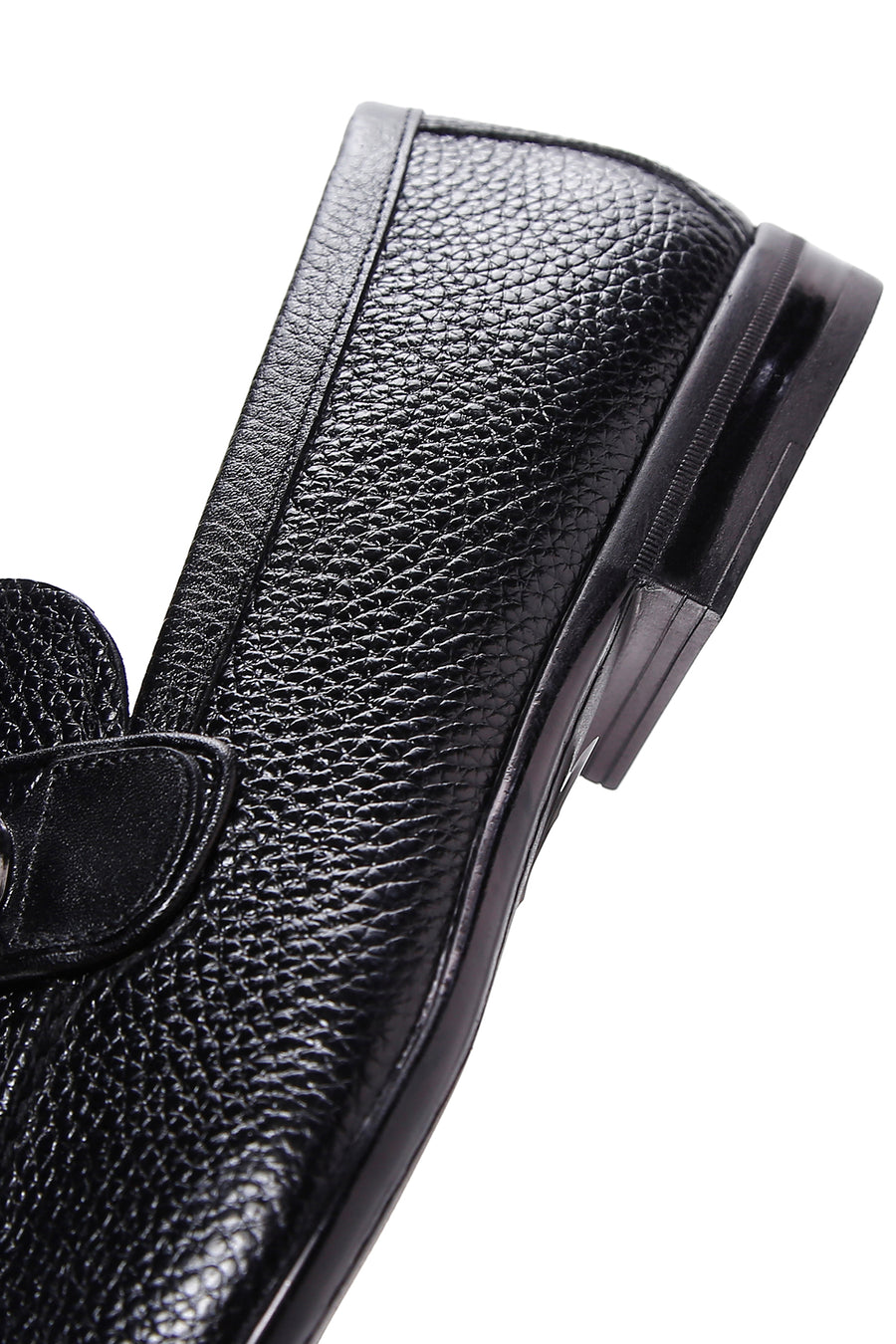 Erkek Siyah Deri Püsküllü Klasik Loafer