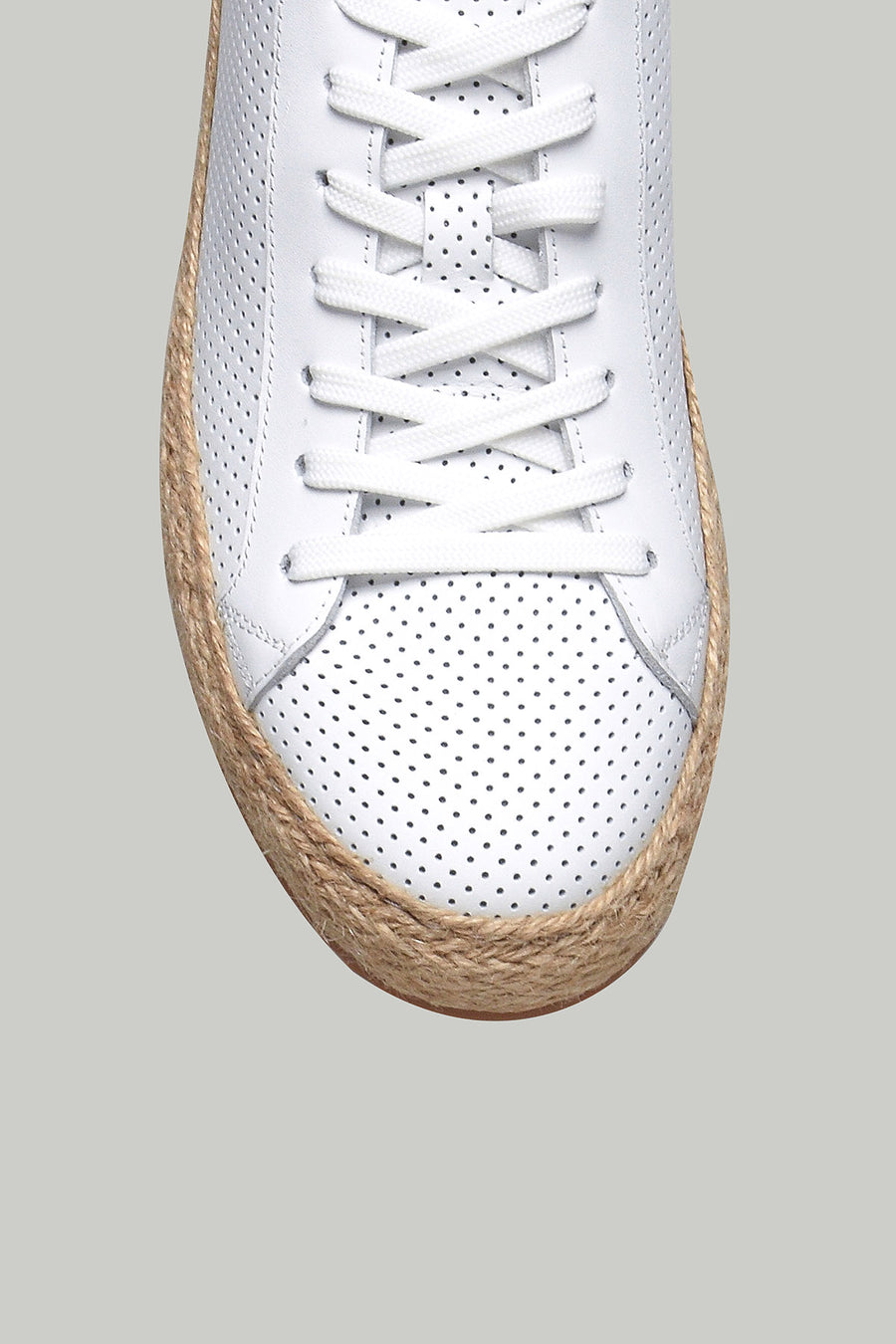 Perforated Men's Leather Espadrilles