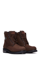 Harley Davidson Men's Brown Nubuck Gibson Leather Boots | Derimod