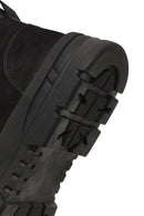 Men's Black Lace-Up Zipper Nubuck Leather Casual Boot | Derimod