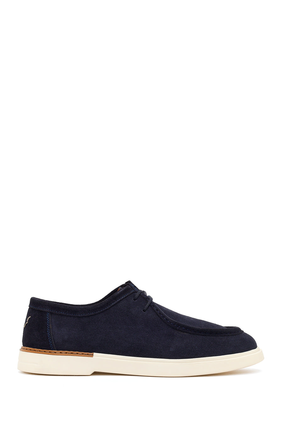 Men's Navy Blue Lace-up Suede Leather Casual Shoes 26SFD750510 | Derimod