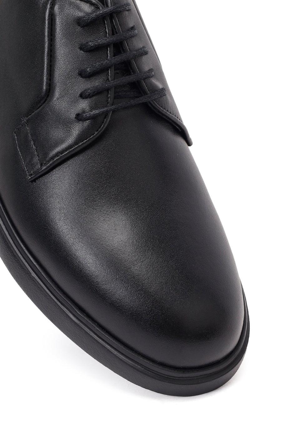 Men's Black Lace-up Leather Casual Shoes
