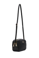 Women's Black Long Strap Quilted Crossbody Bag | Derimod