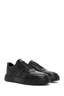 Men's Black Lace-up Leather Sneaker | Derimod