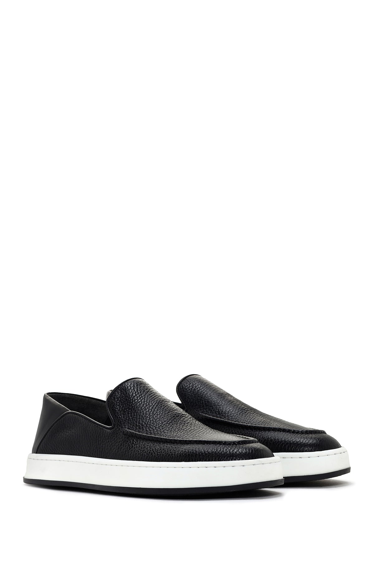 Erkek Siyah Deri Casual Loafer