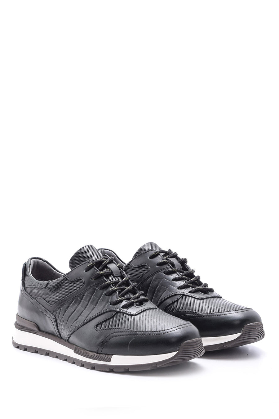 Men's Crocodile Detailed Leather Sneaker