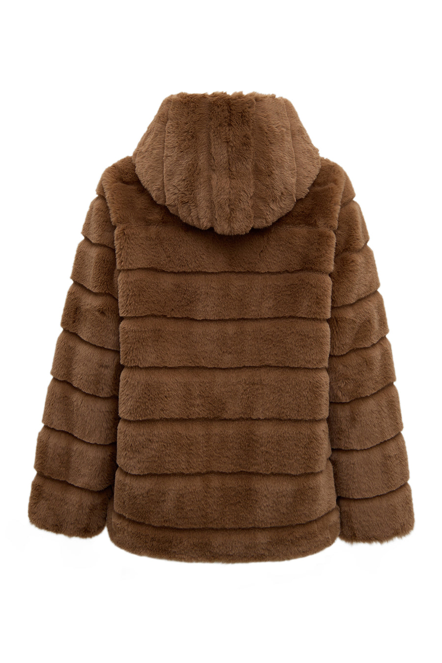 Vienna Women's Mustard Hooded Teddy Jacket