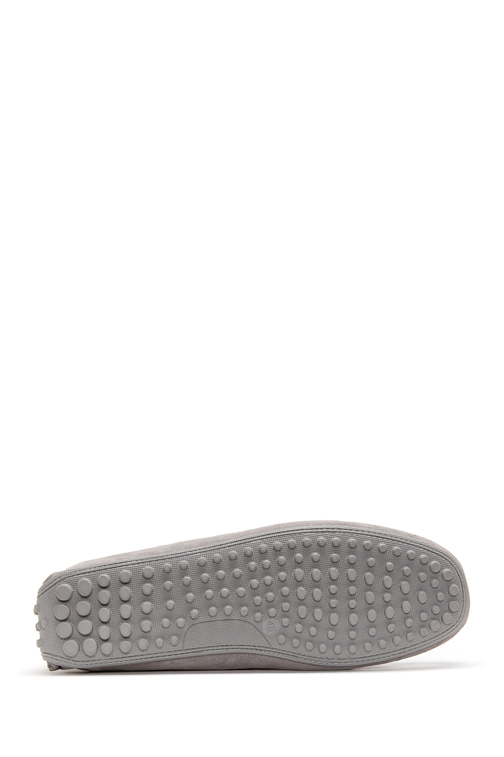 Erkek Gri Süet Deri Casual Loafer