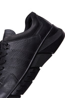 Men's Black Leather Casual Sneaker | Derimod