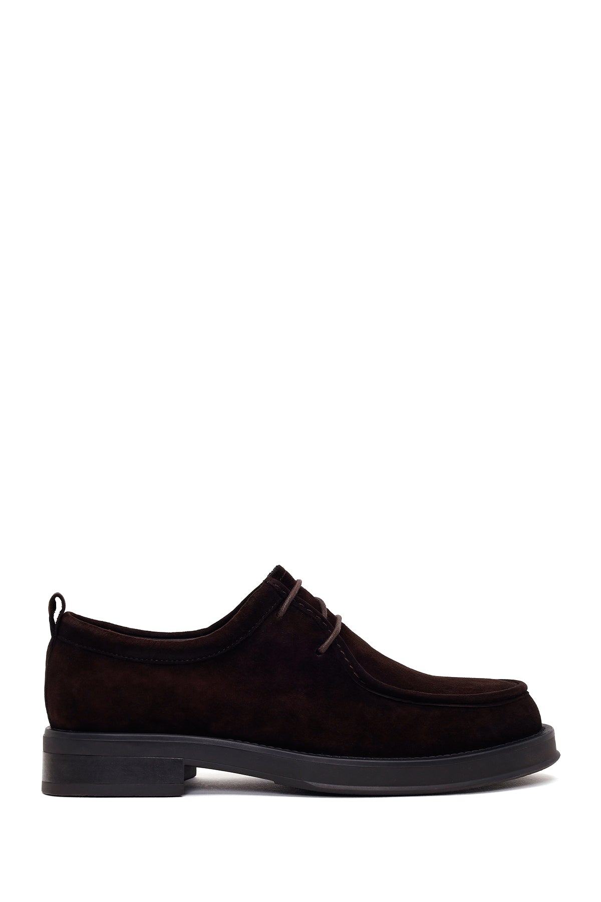 Male Brown Lace-Up Thick-Soled Suede Casual Shoes WM680032DS | Derimod